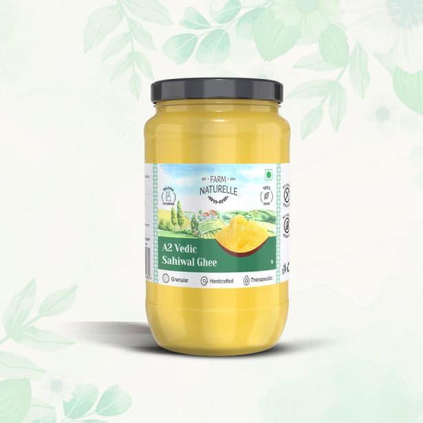 Farm Naturelle 100% Pure Desi Sahiwal Cow Ghee | A2 Desi Sahiwal Ghee