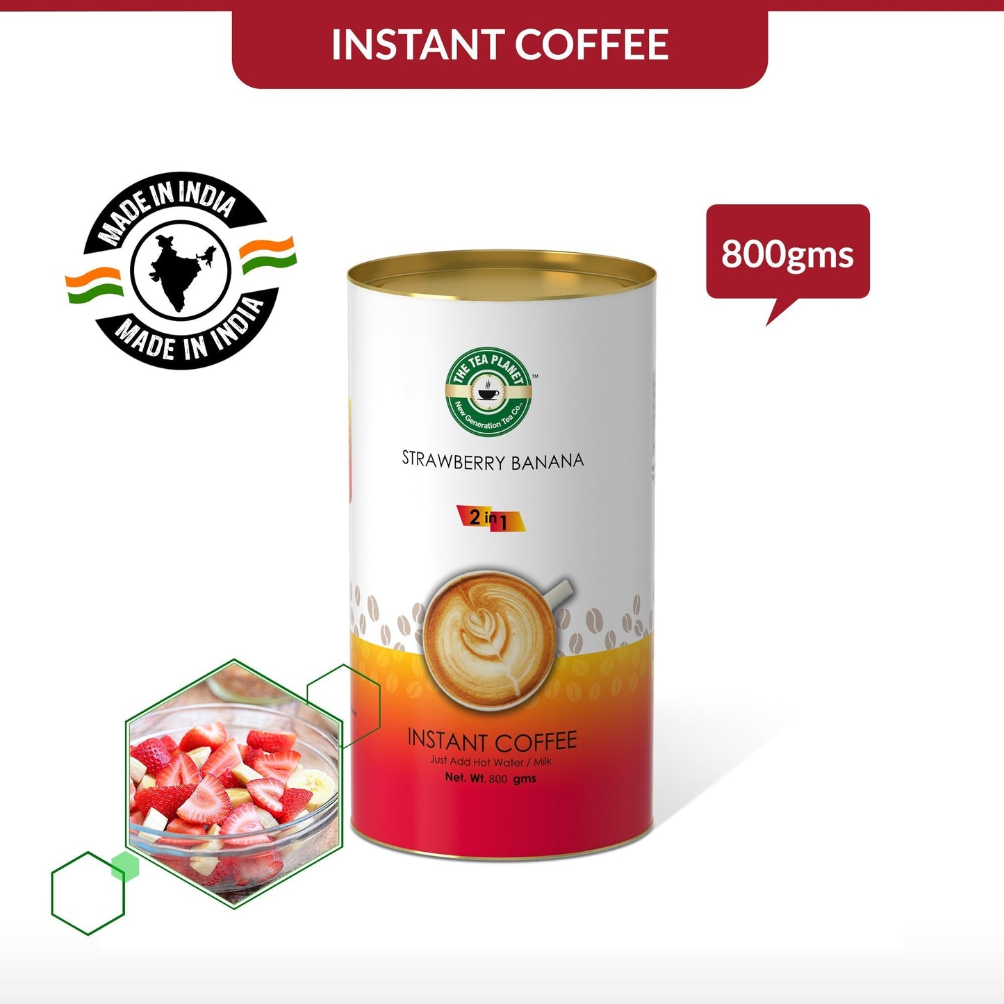 Strawberry Banana Instant Coffee Premix (2 in 1)