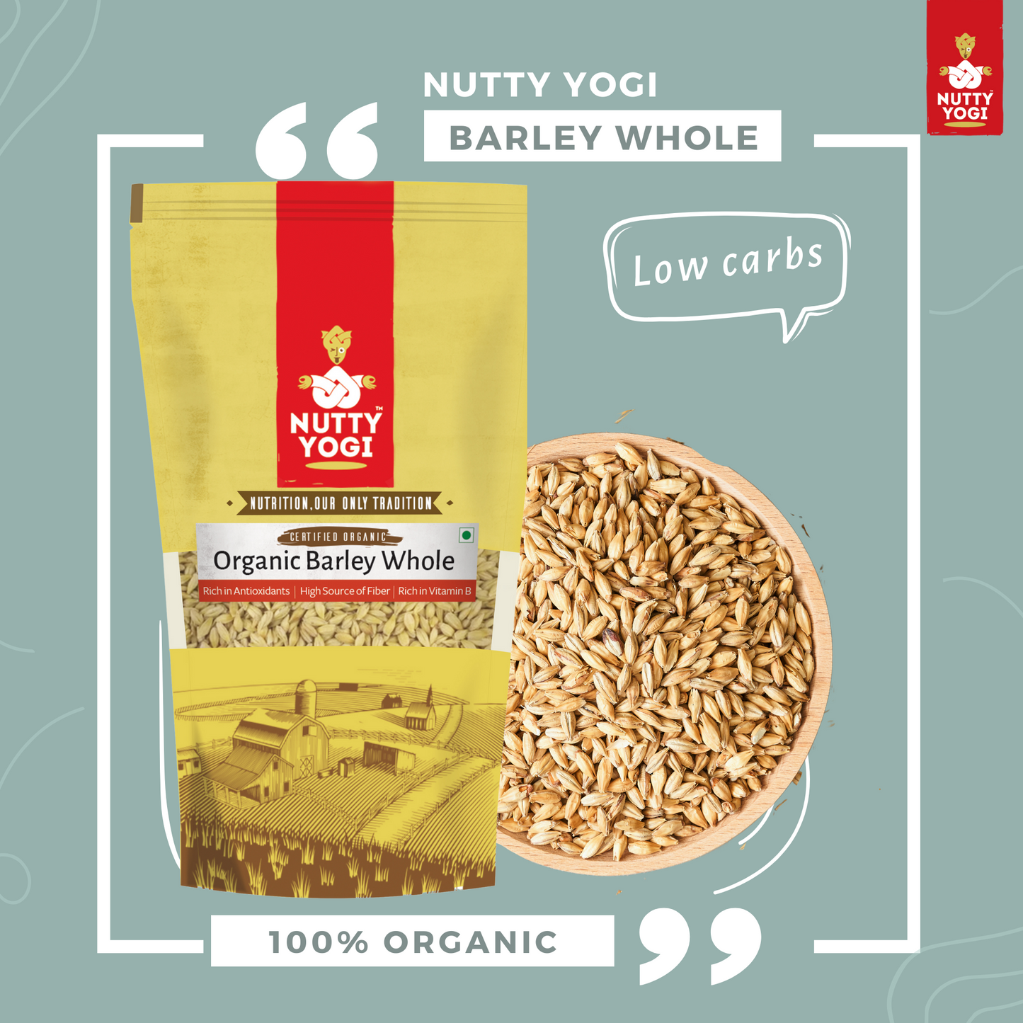 Nutty Yogi Organic Barley Whole