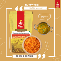 Nutty Yogi Organic Malka Masoor Daal 500 gm