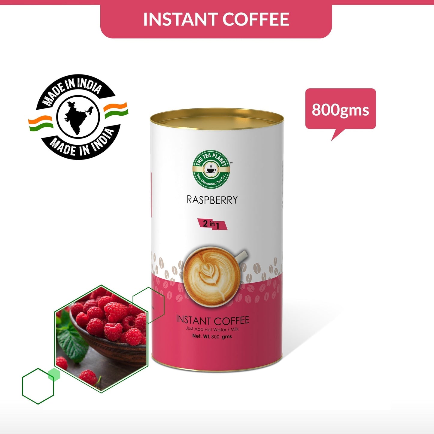 Raspberry Instant Coffee Premix (2 in 1)