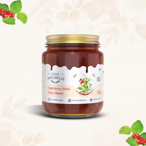 Wild Berry Flower Wild Forest Honey | 100% Pure Honey | Wooden Spoon| Raw, Natural, Unprocessed & Unheated Honey | Lab Tested Honey in Glass Bottle.