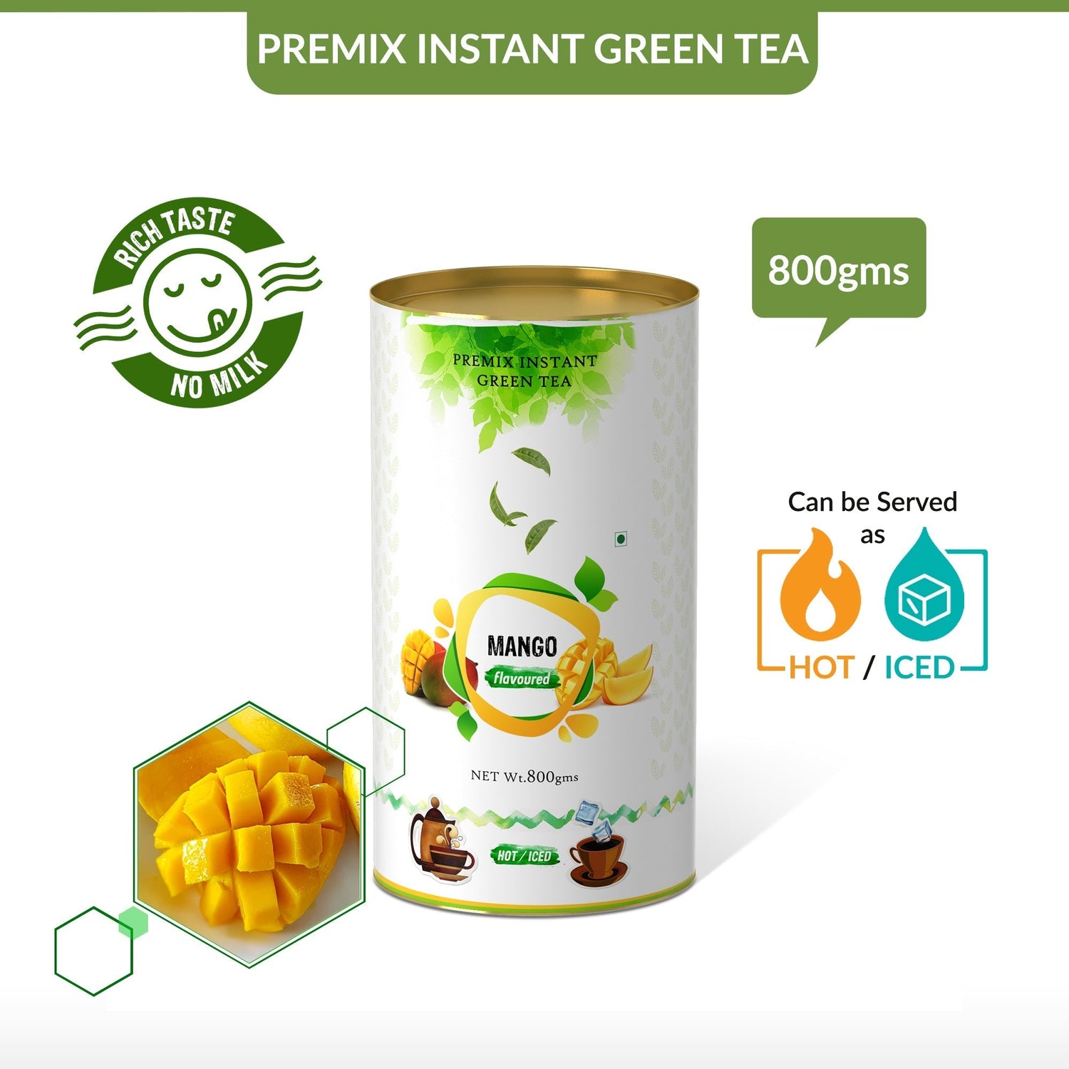 Mango Flavored Instant Green Tea