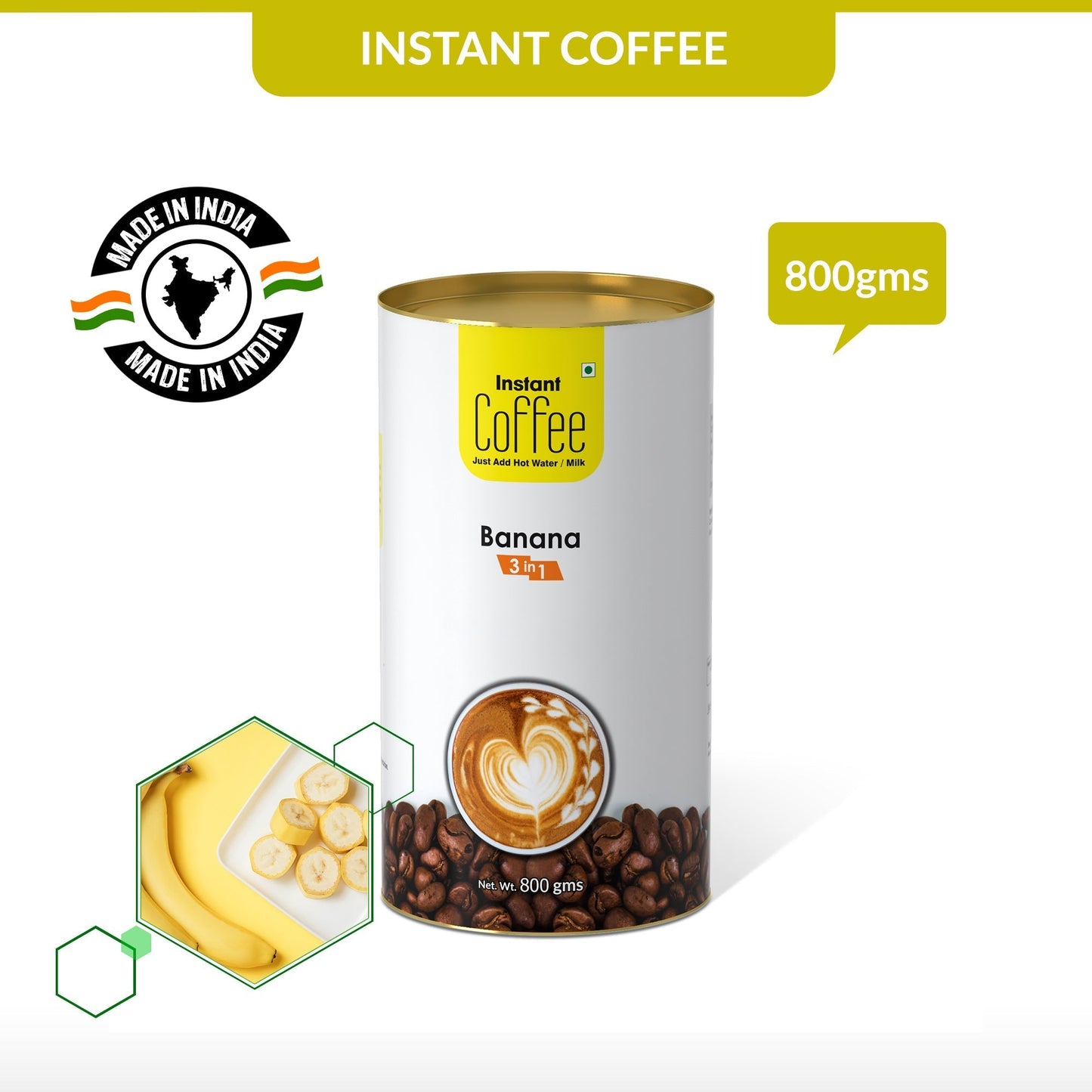 Banana Instant Coffee Premix (3 in 1)