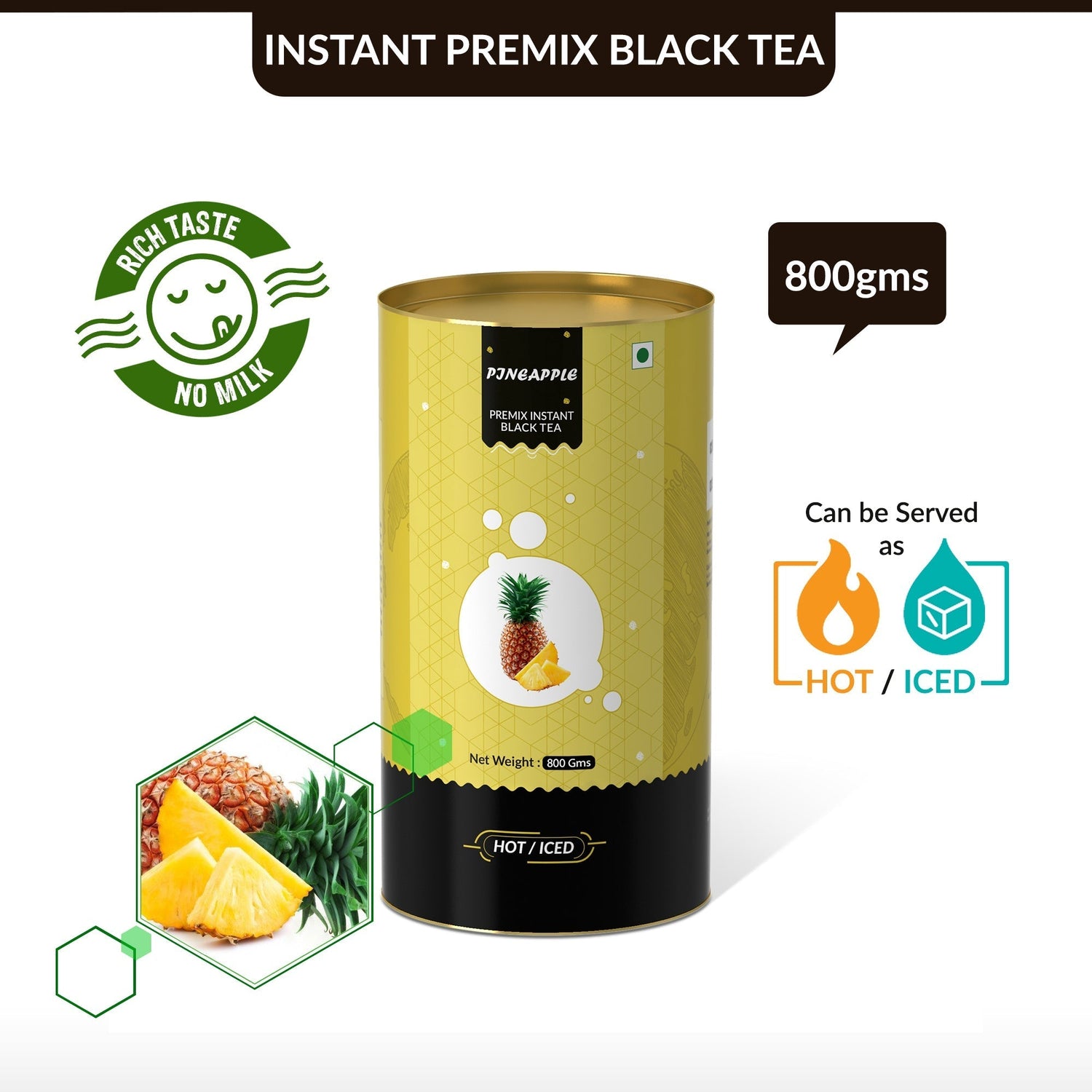 Pineapple Flavored Instant Black Tea