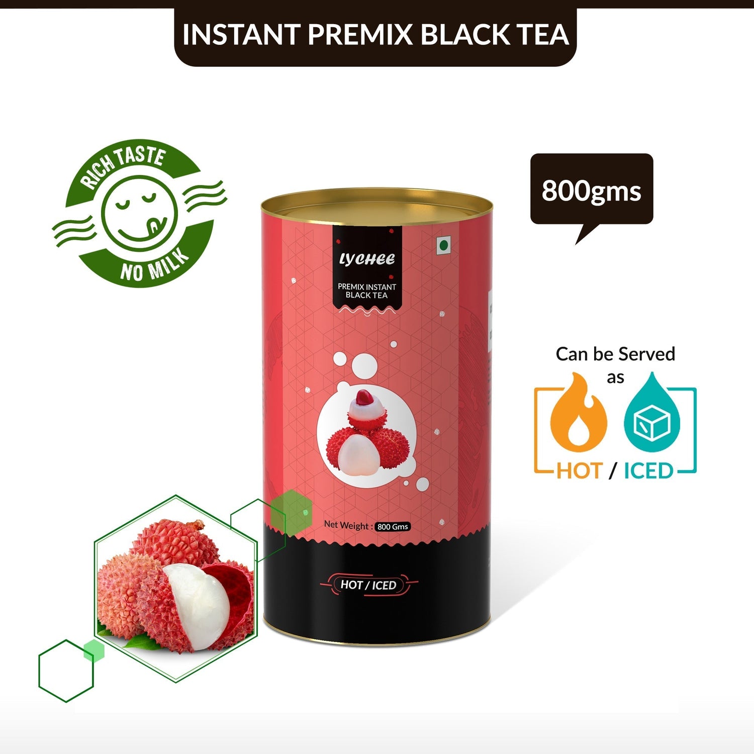 Lychee Flavored Instant Black Tea