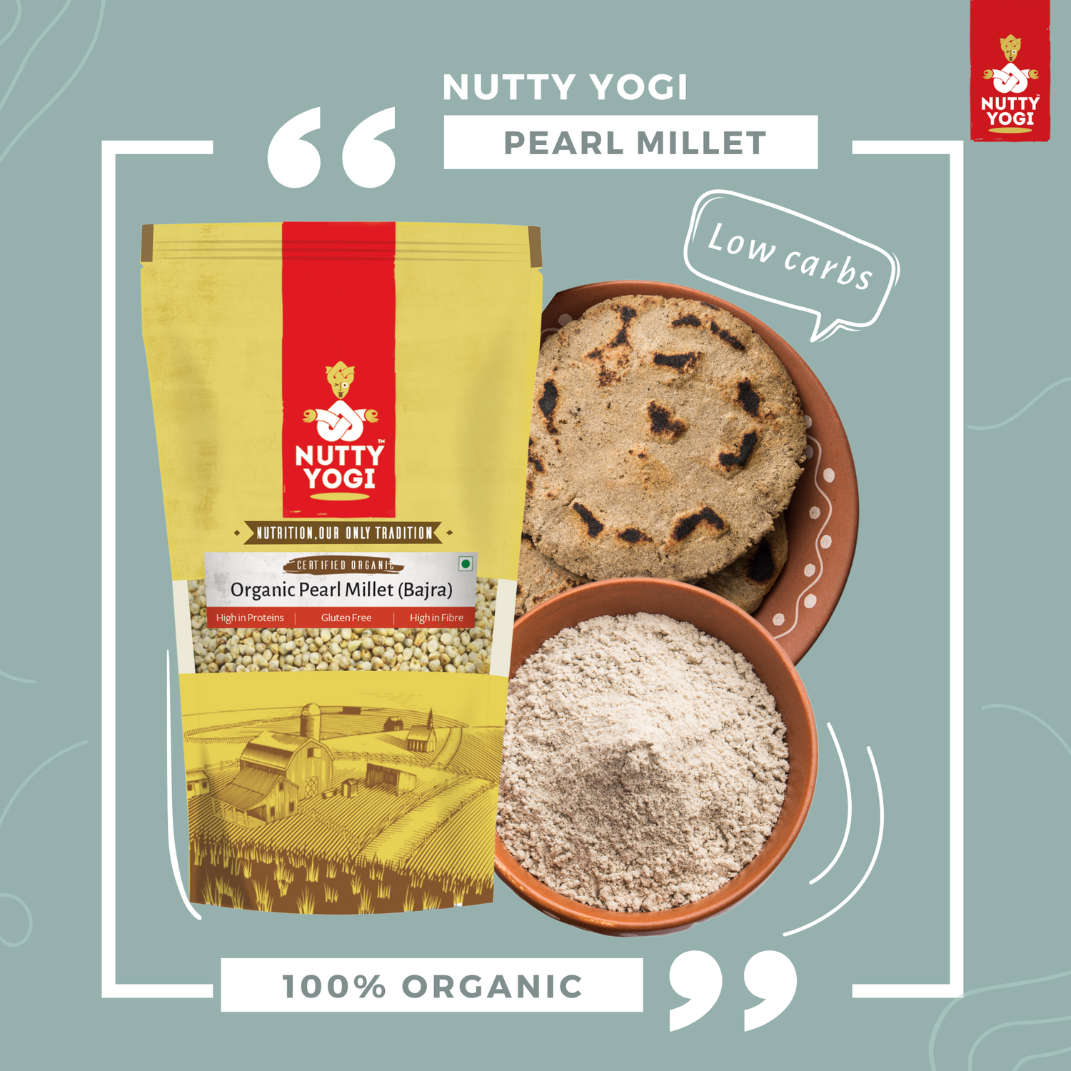 Nutty Yogi Organic Pearl Millet / Bajra