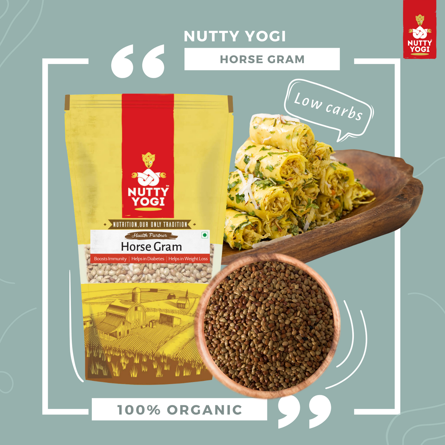 Nutty Yogi Organic Horse Gram dal / Kulathi dal