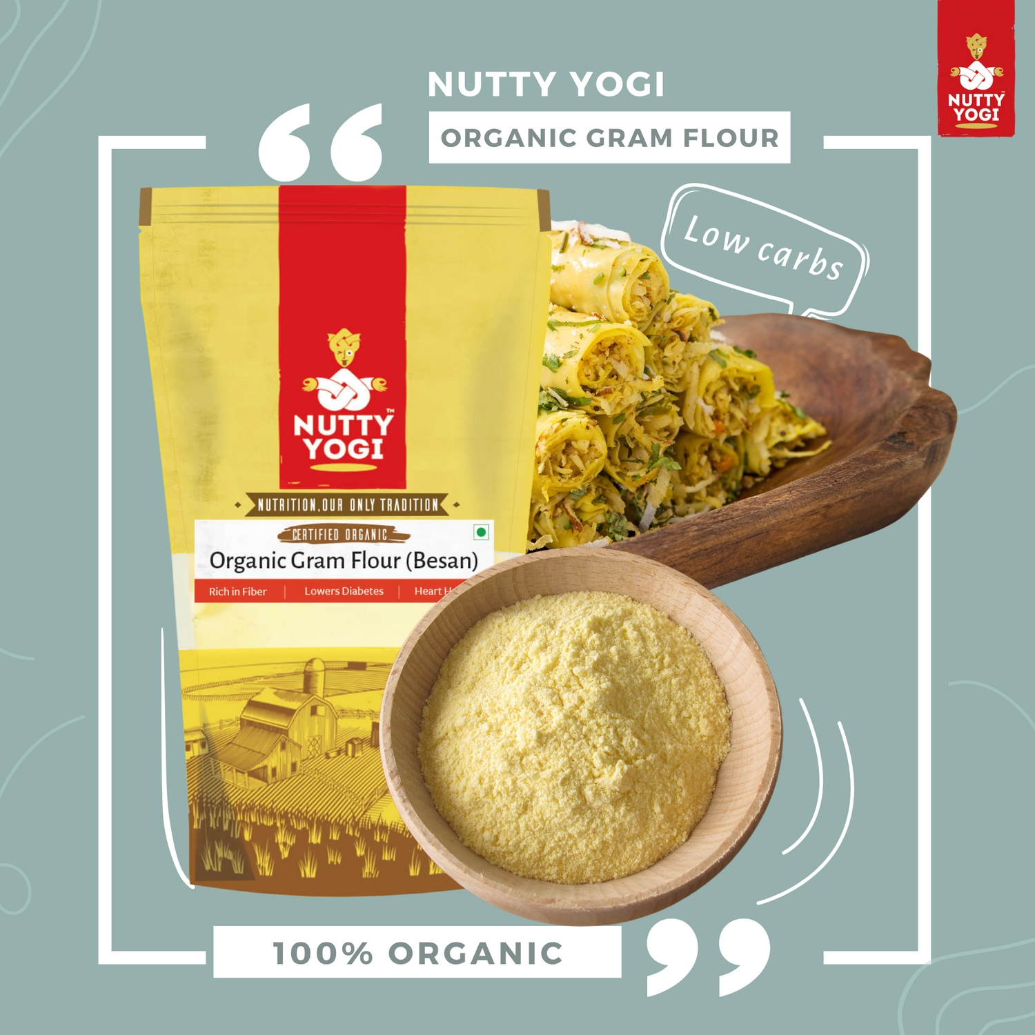 Nutty Yogi Organic Gram Flour (Besan)