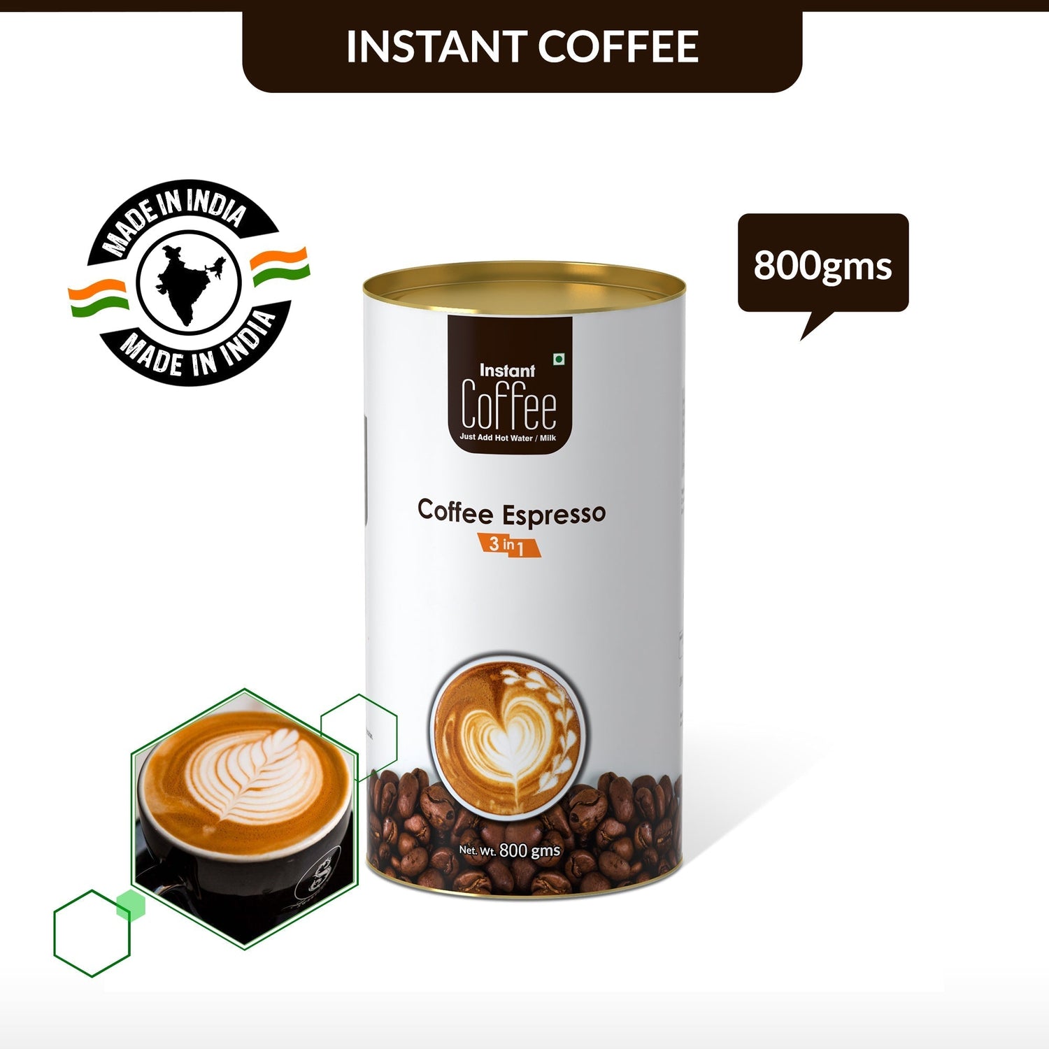 Coffee Espresso Instant Coffee Premix (3 in 1)