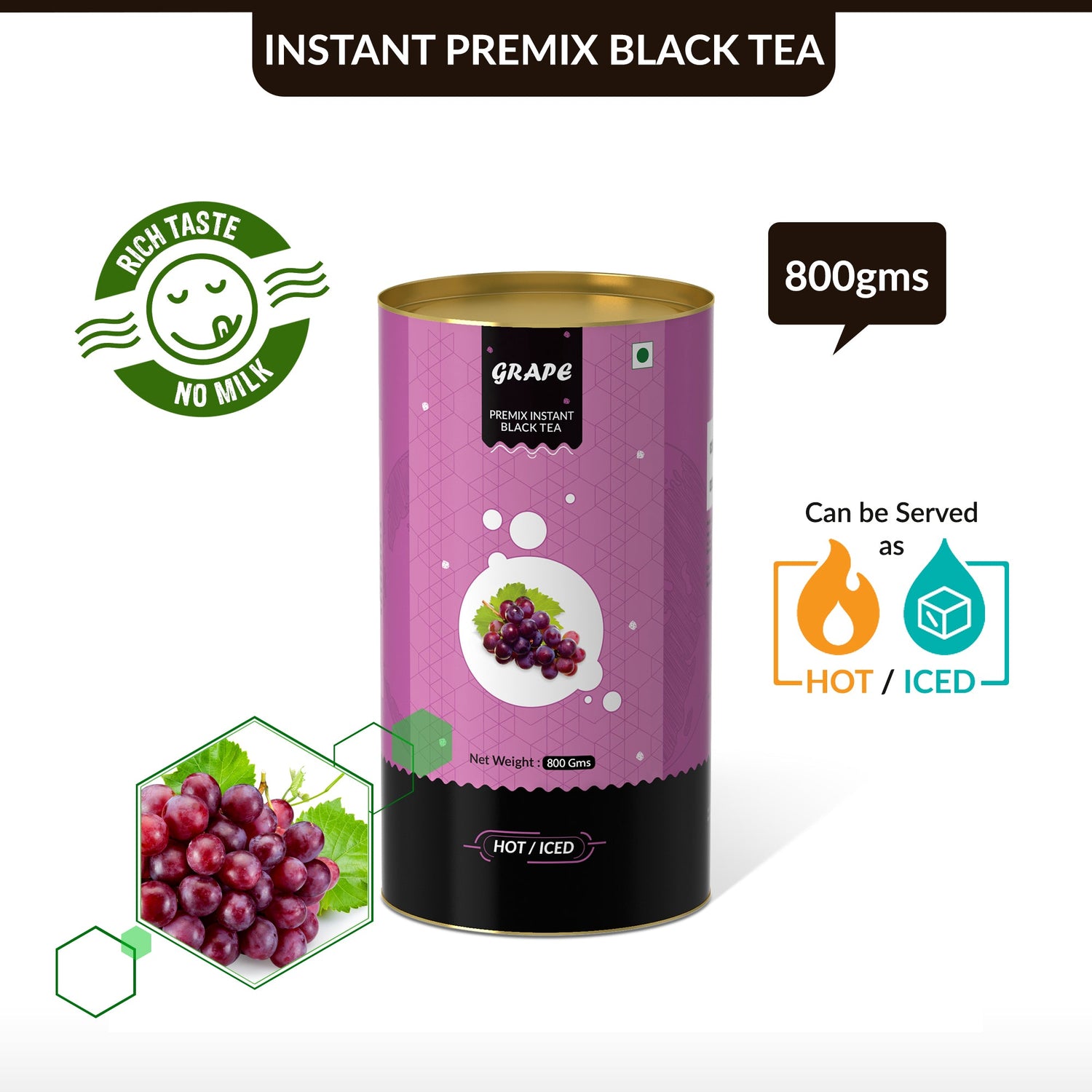 Grape Flavored Instant Black Tea