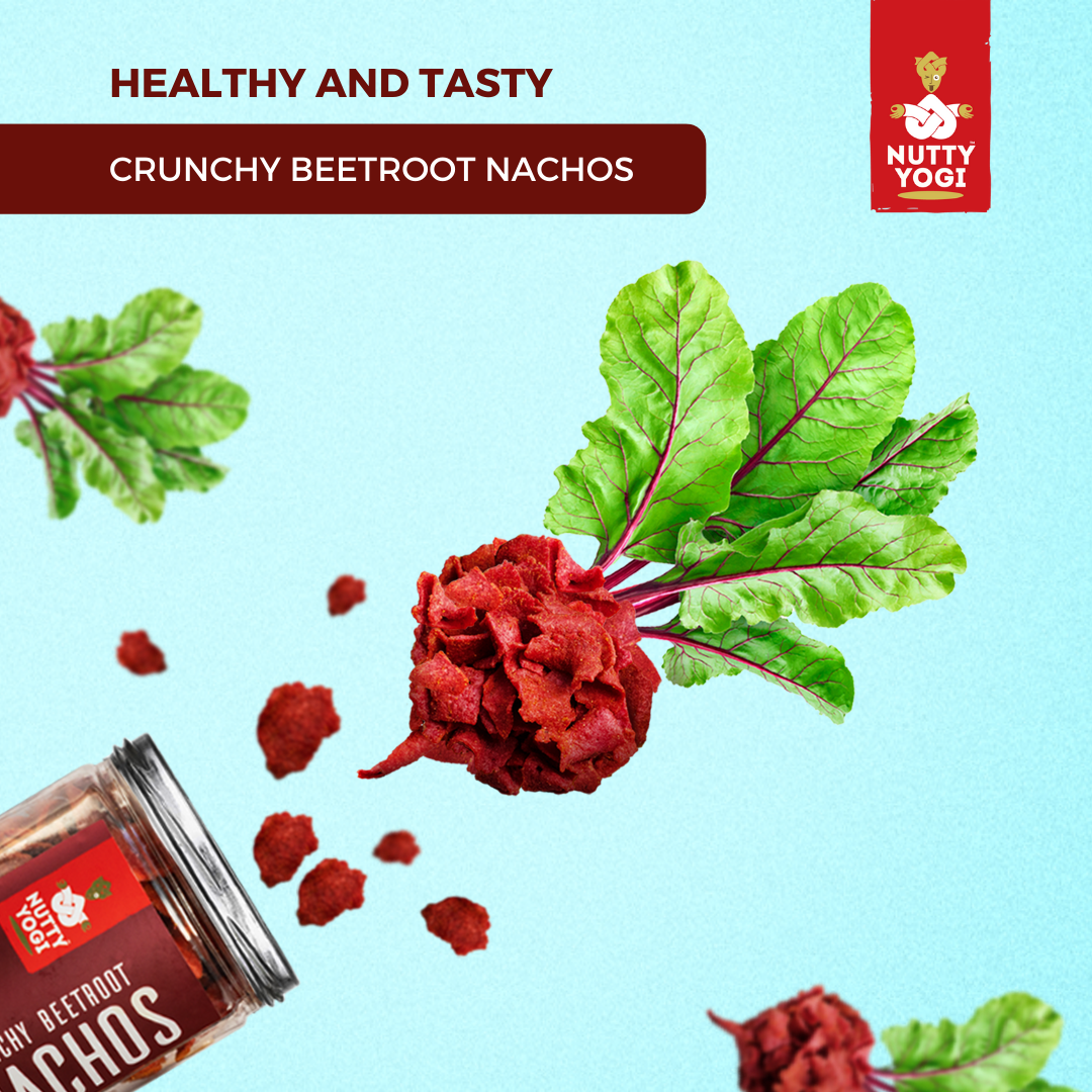 Nutty Yogi Crunchy Beetroot Nachos - 100 gm