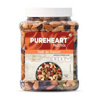 Pureheart Nutmix Salt & Sweet Dry Fruits  Premium Salted Mix Nuts (Cashews, Almonds, Raisins, Cranberries) Delicious & Crunchy Mixed Dry Fruits