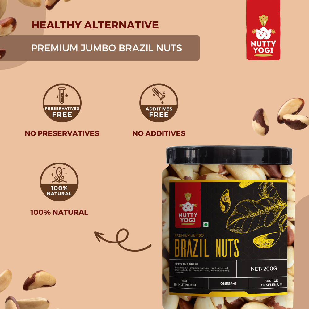 Nutty Yogi Premium Jumbo Brazil Nuts 200g