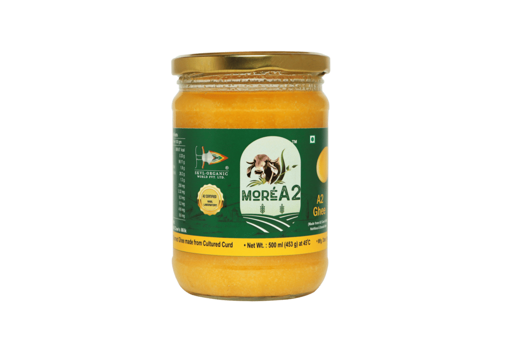 Natural Grass Feed – MoreA2 Ghee – 500 Ml / 16 OZ (453 G)