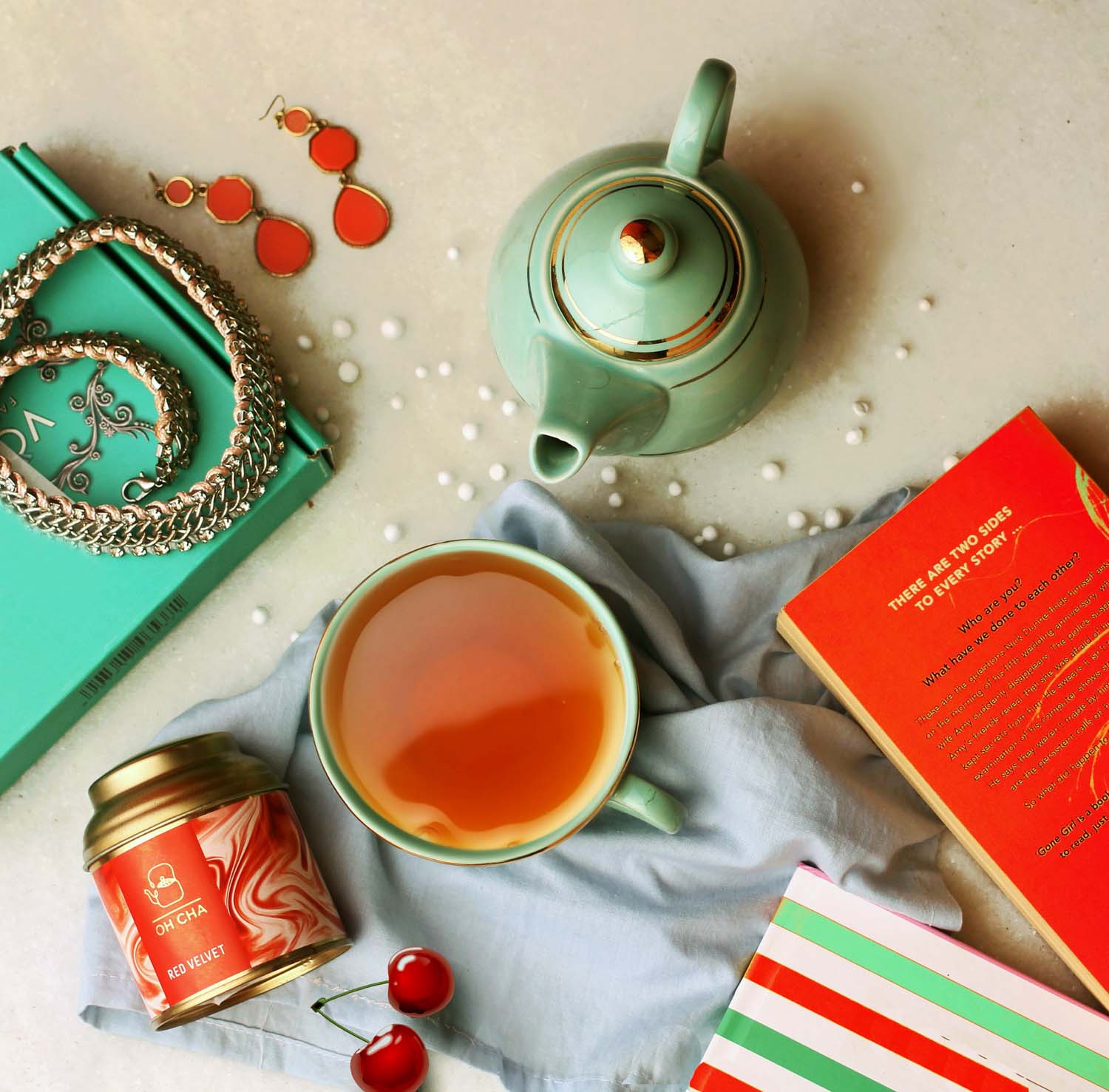 Oh Cha Red Velvet Tea - 35 gms - Veeha Foods