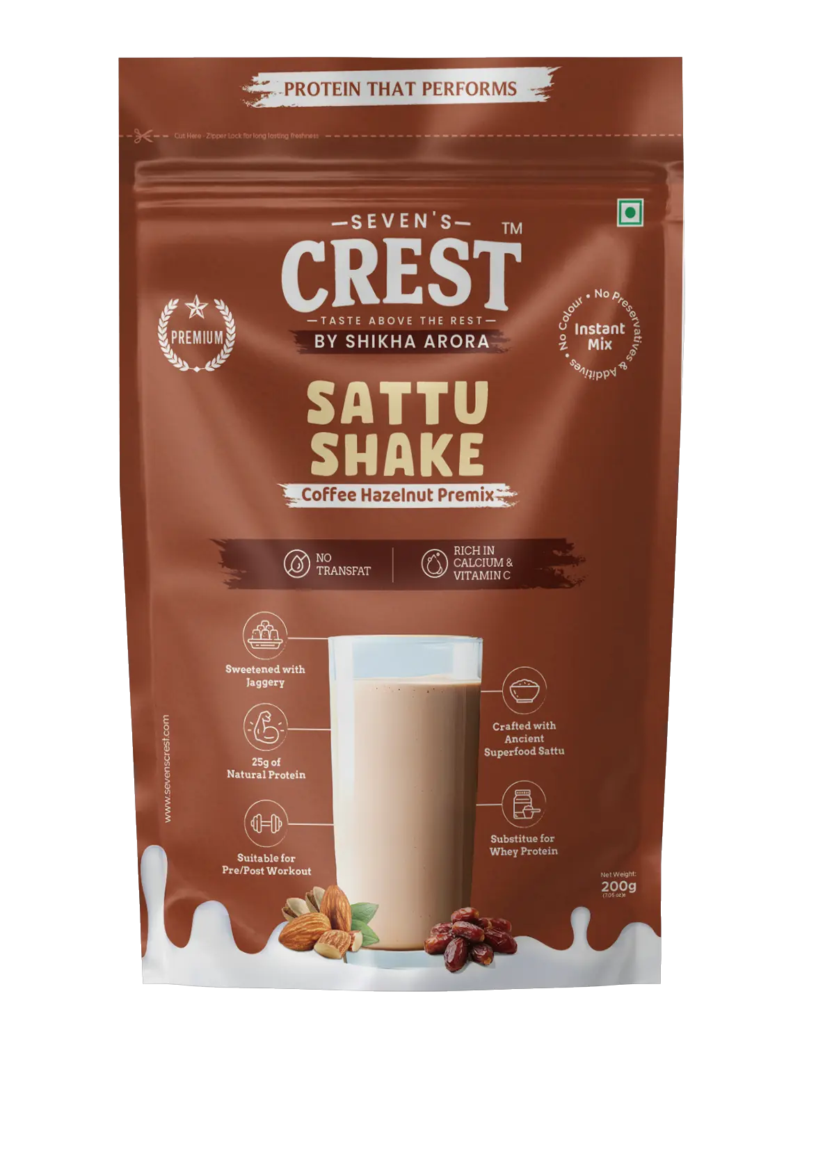 Coffee Hazelnut Sattu Shake Premix