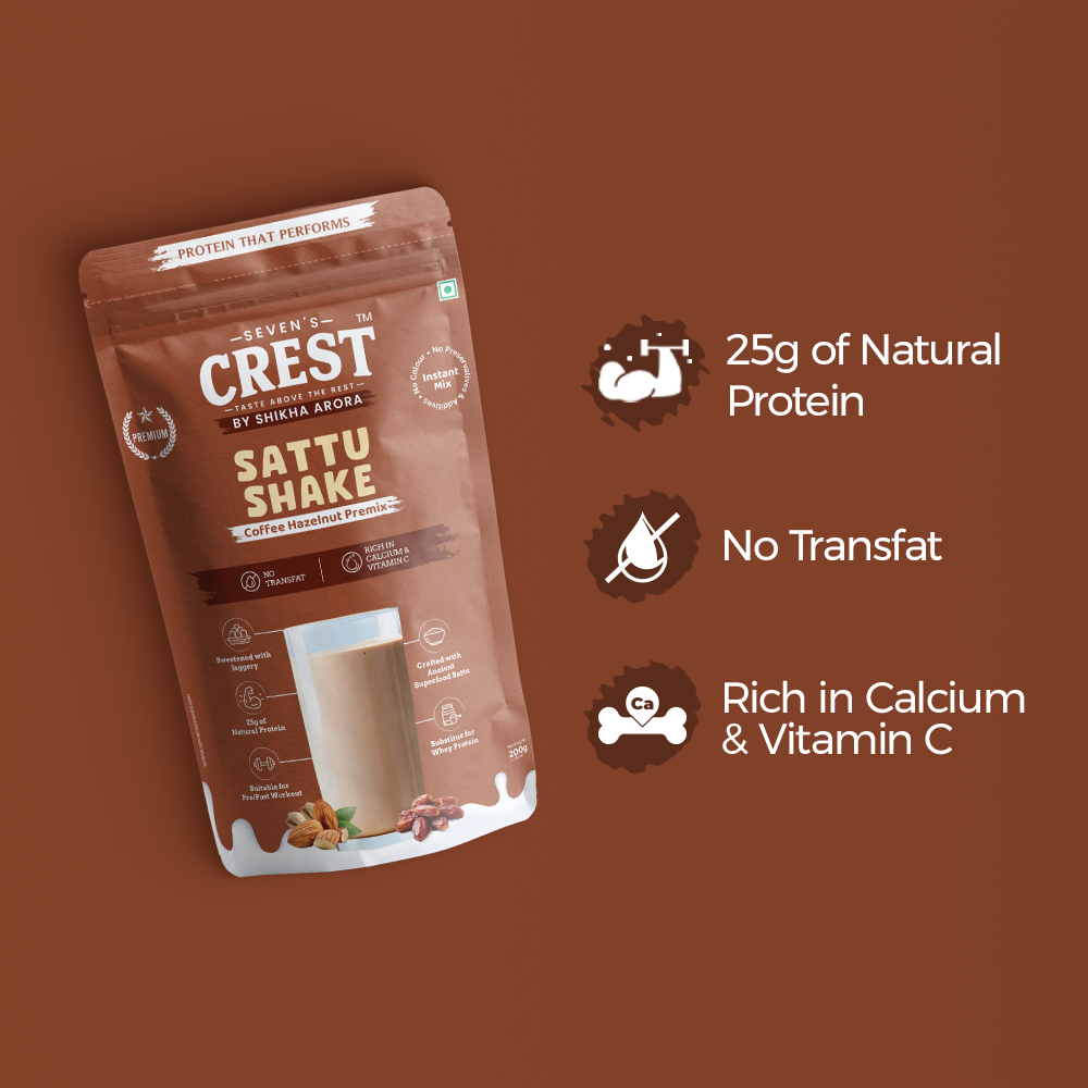 Coffee Hazelnut Sattu Shake Premix