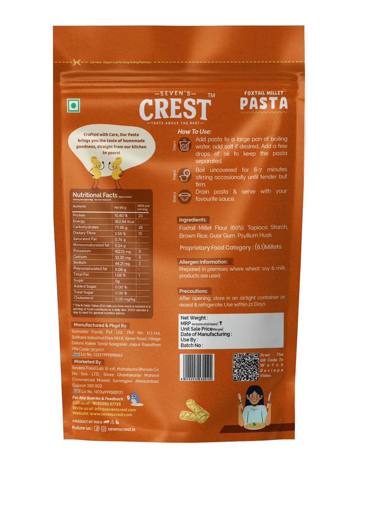 Foxtail Millet Pasta 200 gm