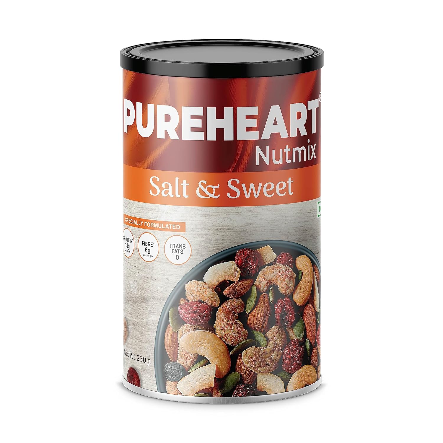 Pureheart Nutmix Salt & Sweet Dry Fruits  Premium Salted Mix Nuts (Cashews, Almonds, Raisins, Cranberries) Delicious & Crunchy Mixed Dry Fruits