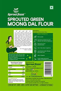 Sprouted Feast Sprouted Green Moong Flour - 400 gms