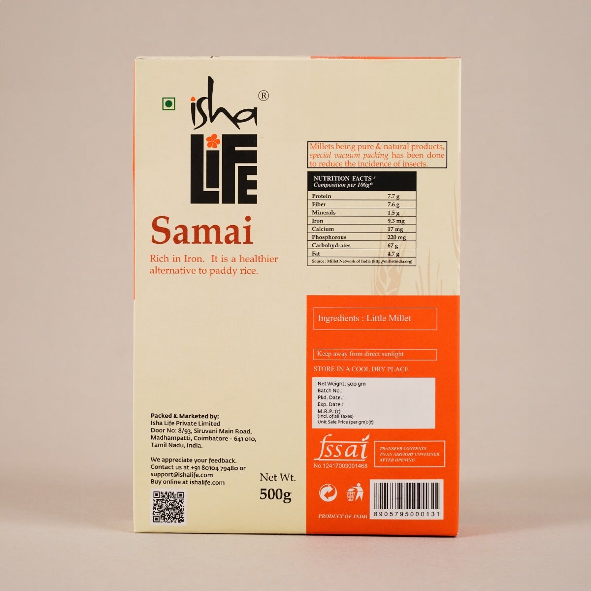 Samai (Little Millet / Kutki), 500 gm