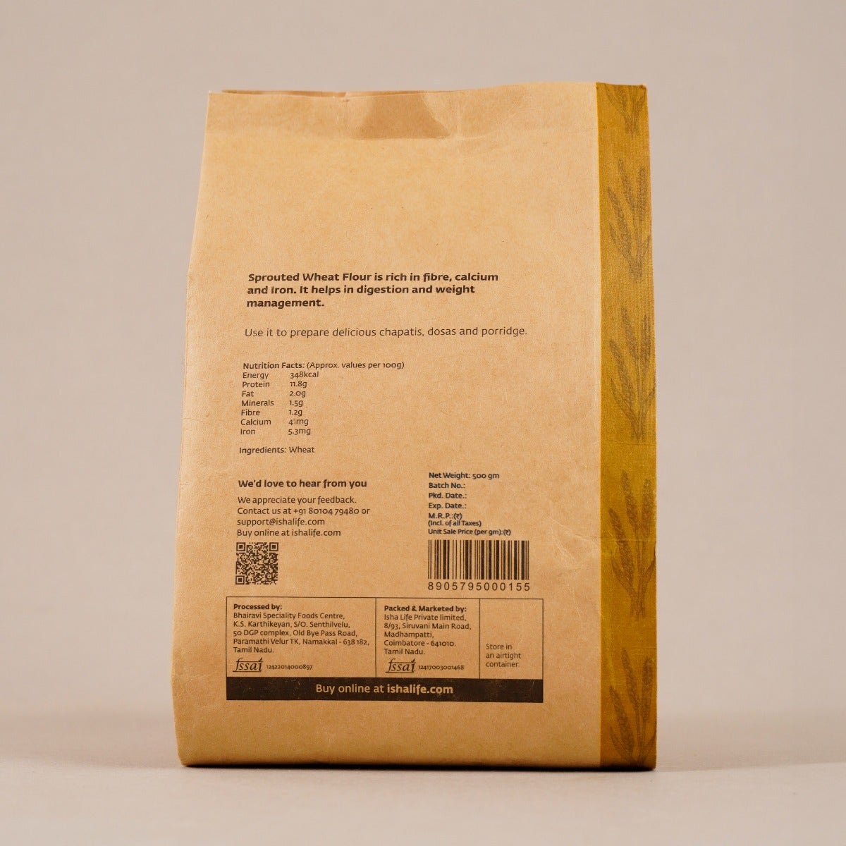 Sprouted Wheat Flour, 500 gm