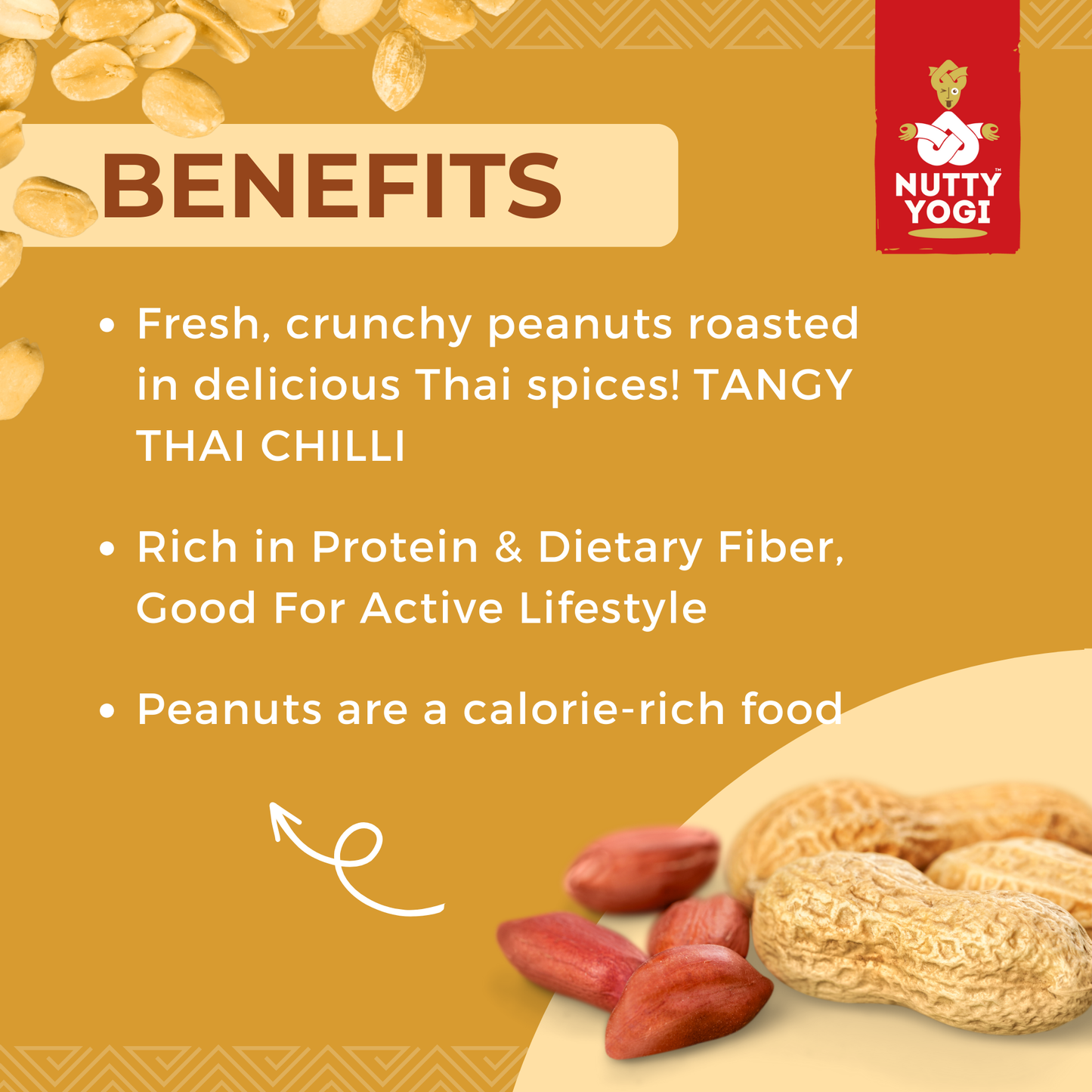 Nutty Yogi Thai Chilli Peanuts 100g