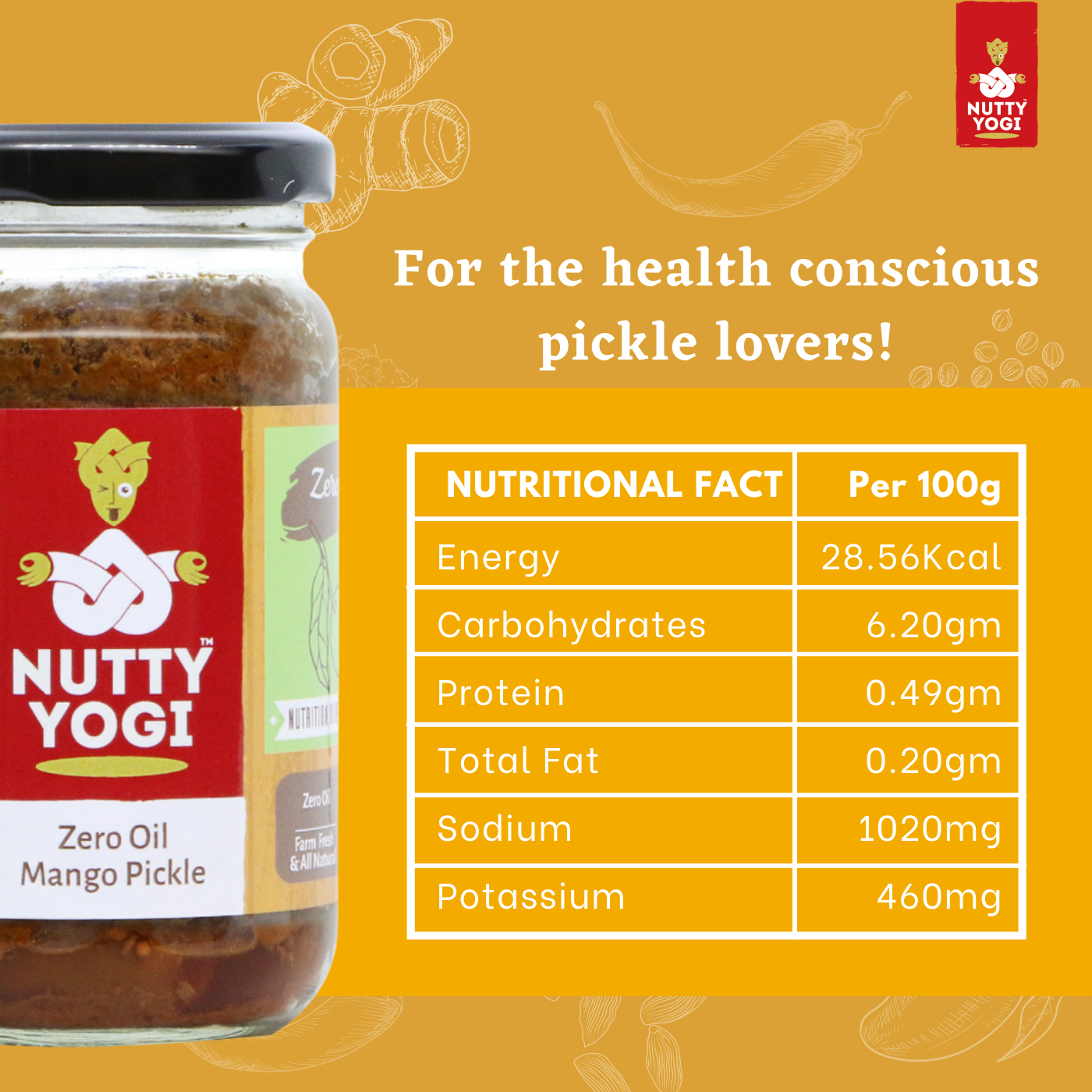 Nutty Yogi Zero Oil Mango Pickle 200g