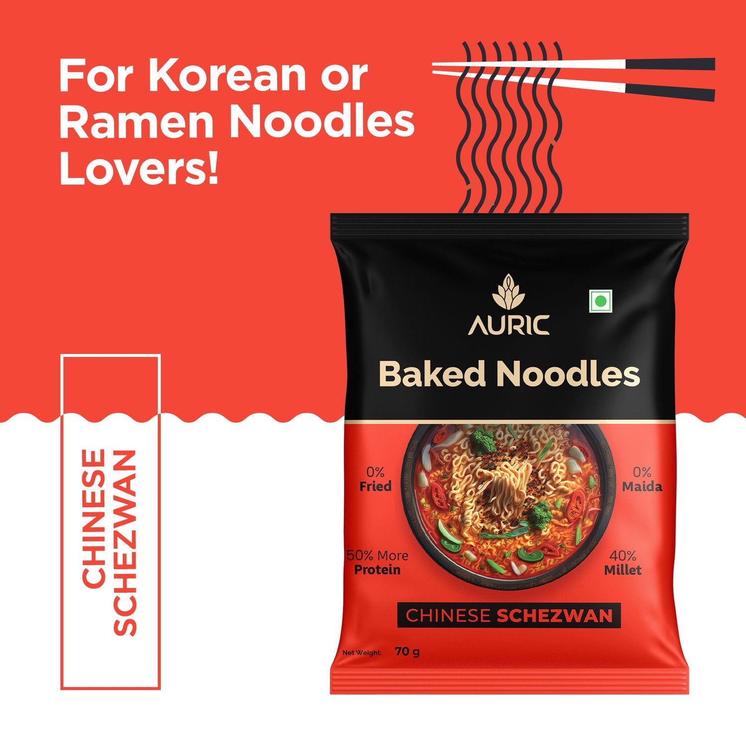 Auric Baked Noodles | Zero Oil, No Maida | International flavours