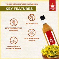 Nutty Yogi Panchphoran Infused Mustard Oil 500ml