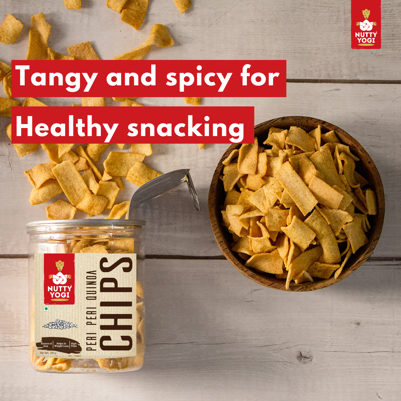 Nutty Yogi Peri Peri Quinoa Chips