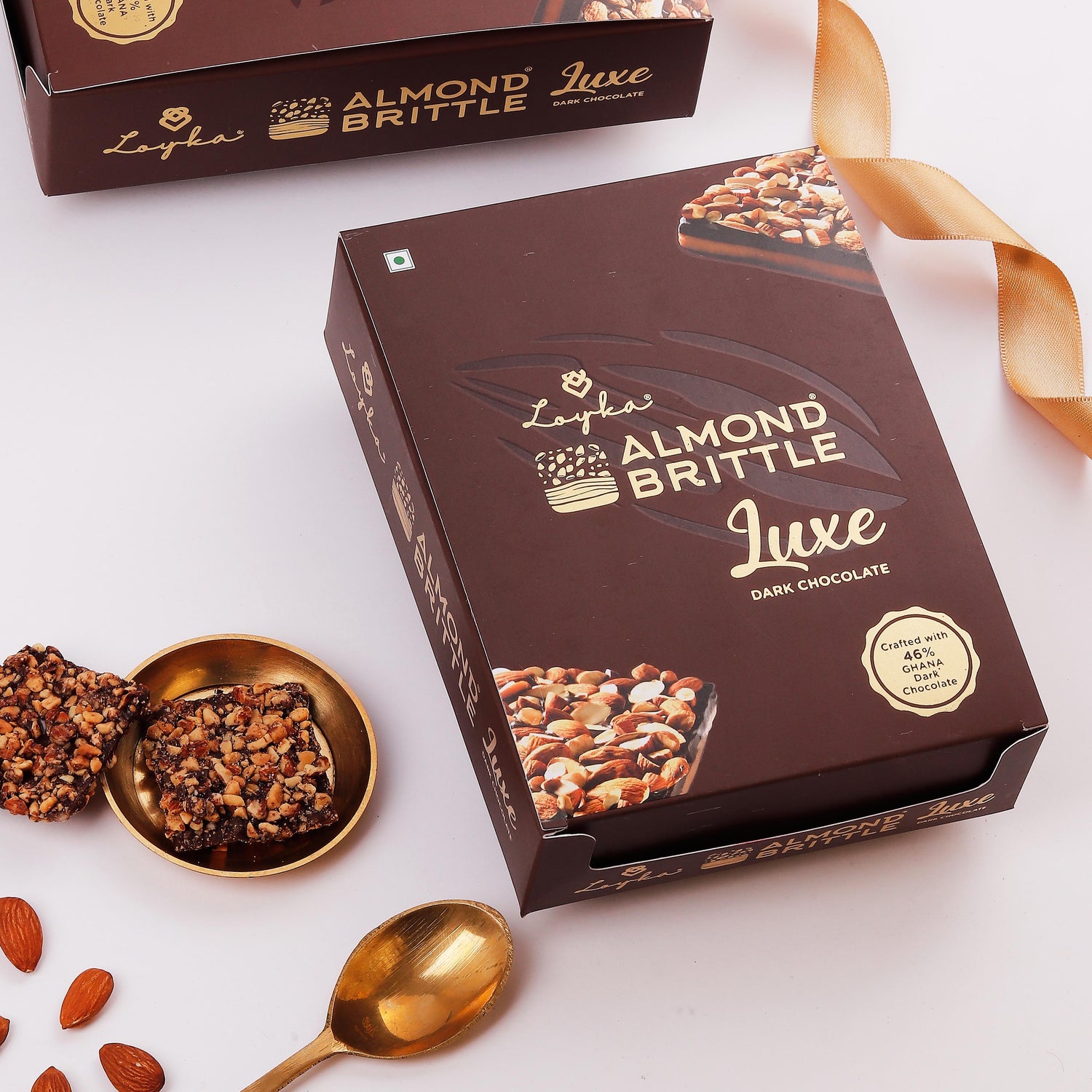 Almond Brittle Luxe 12 pcs Box (Dark Chocolate)