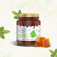 Vana Tulsi Flower Wild Forest Honey | 100% Pure Honey | Wooden Spoon| Raw, Natural, Unprocessed & Unheated Honey | Lab Tested Honey in Glass Bottle.