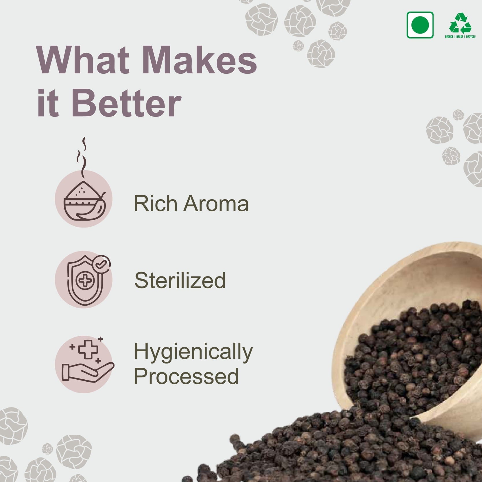The Chef Co Black Pepper Powder - Coarse - 140 gms - Veeha Foods