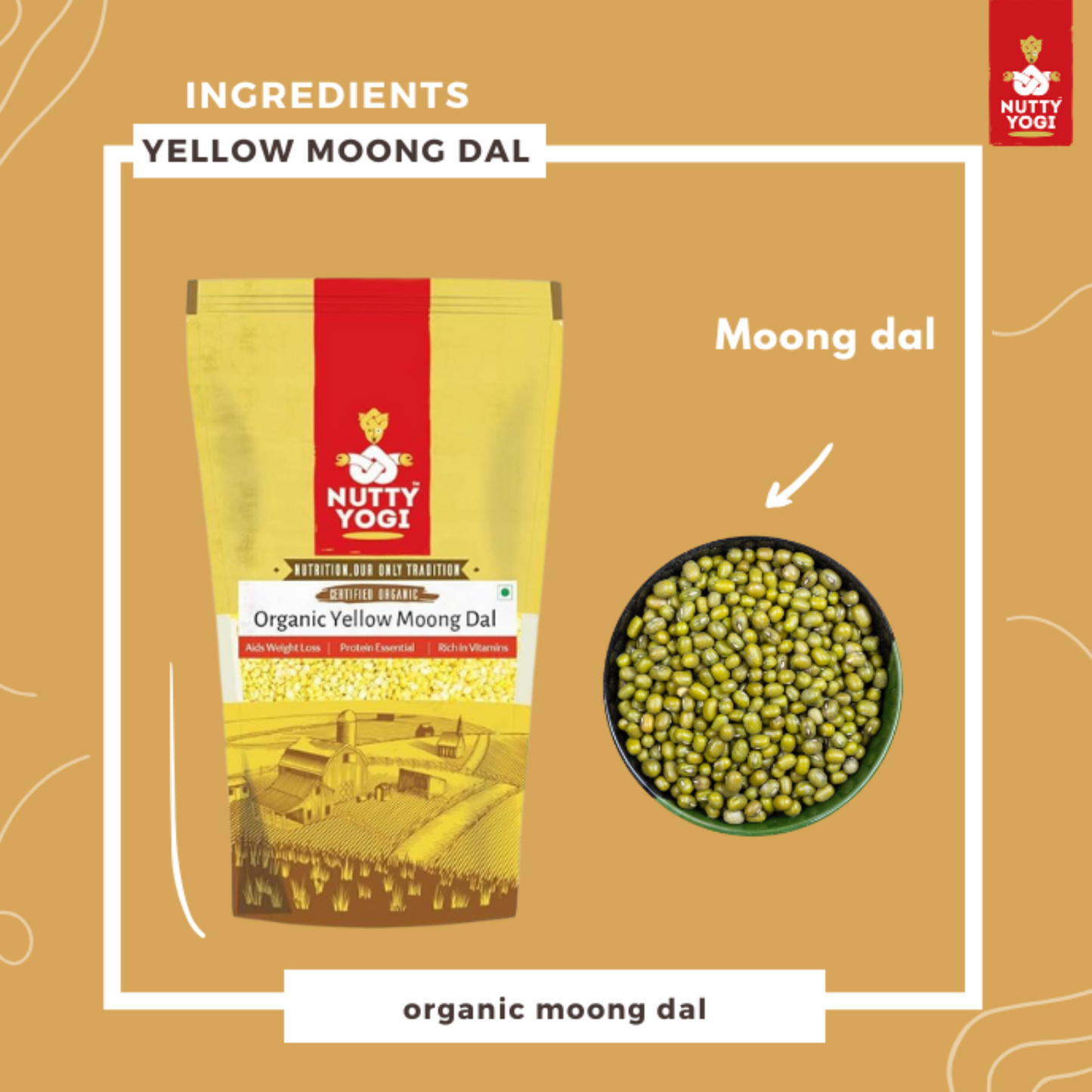 Nutty Yogi Yellow Moong Daal Flour