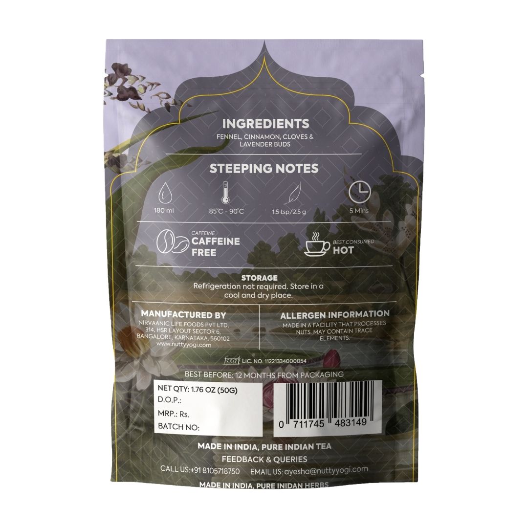 Nutty Yogi Calm Tea | Lavender & Herbs Tisane I 50g