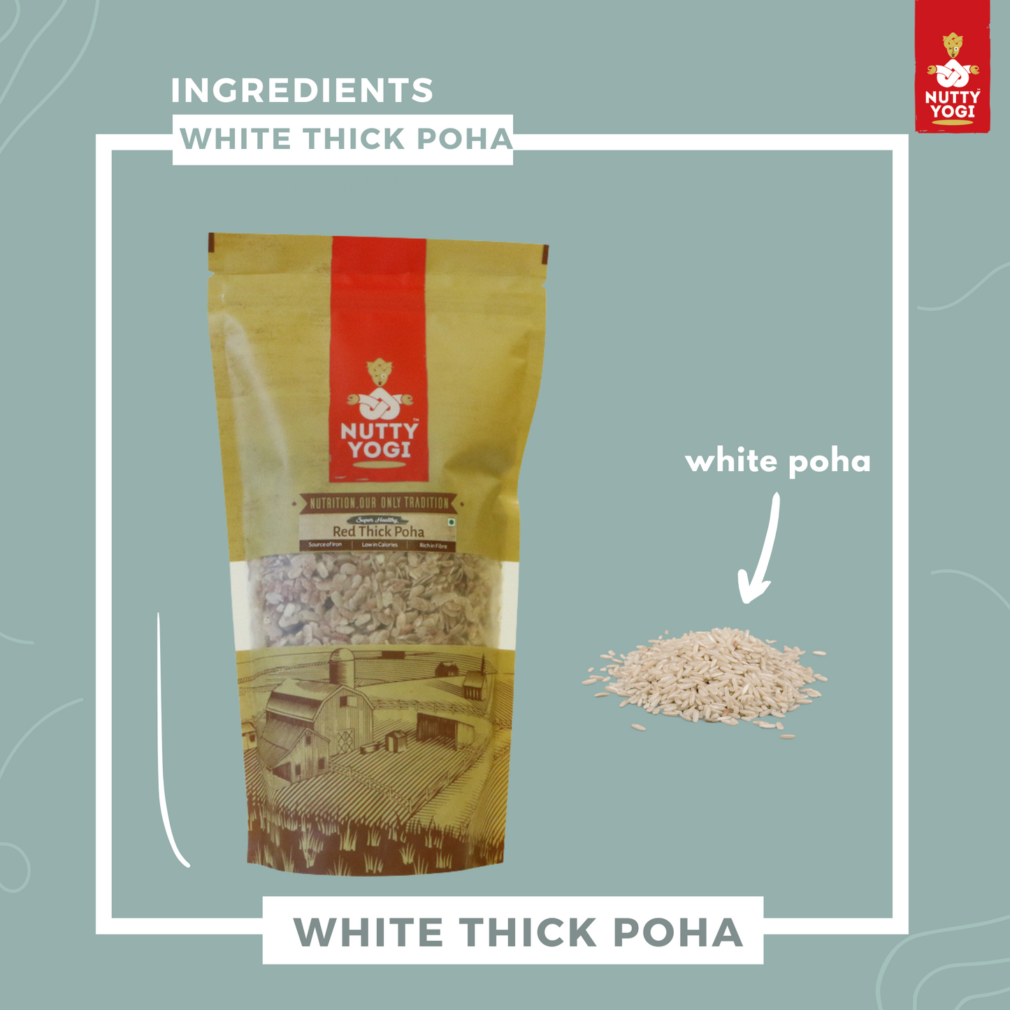 Nutty Yogi Organic White Thick Poha