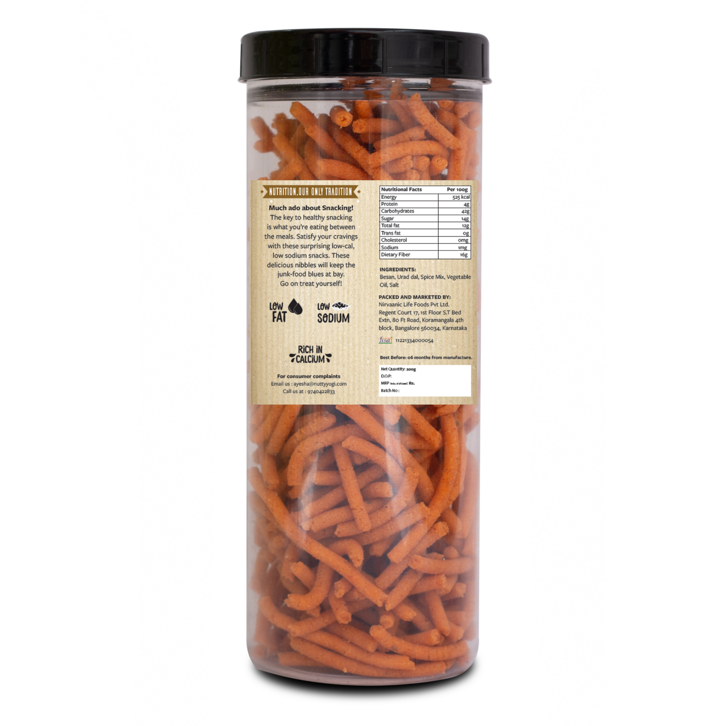 Nutty Yogi Spicy & Tart Muruku Sticks 200g