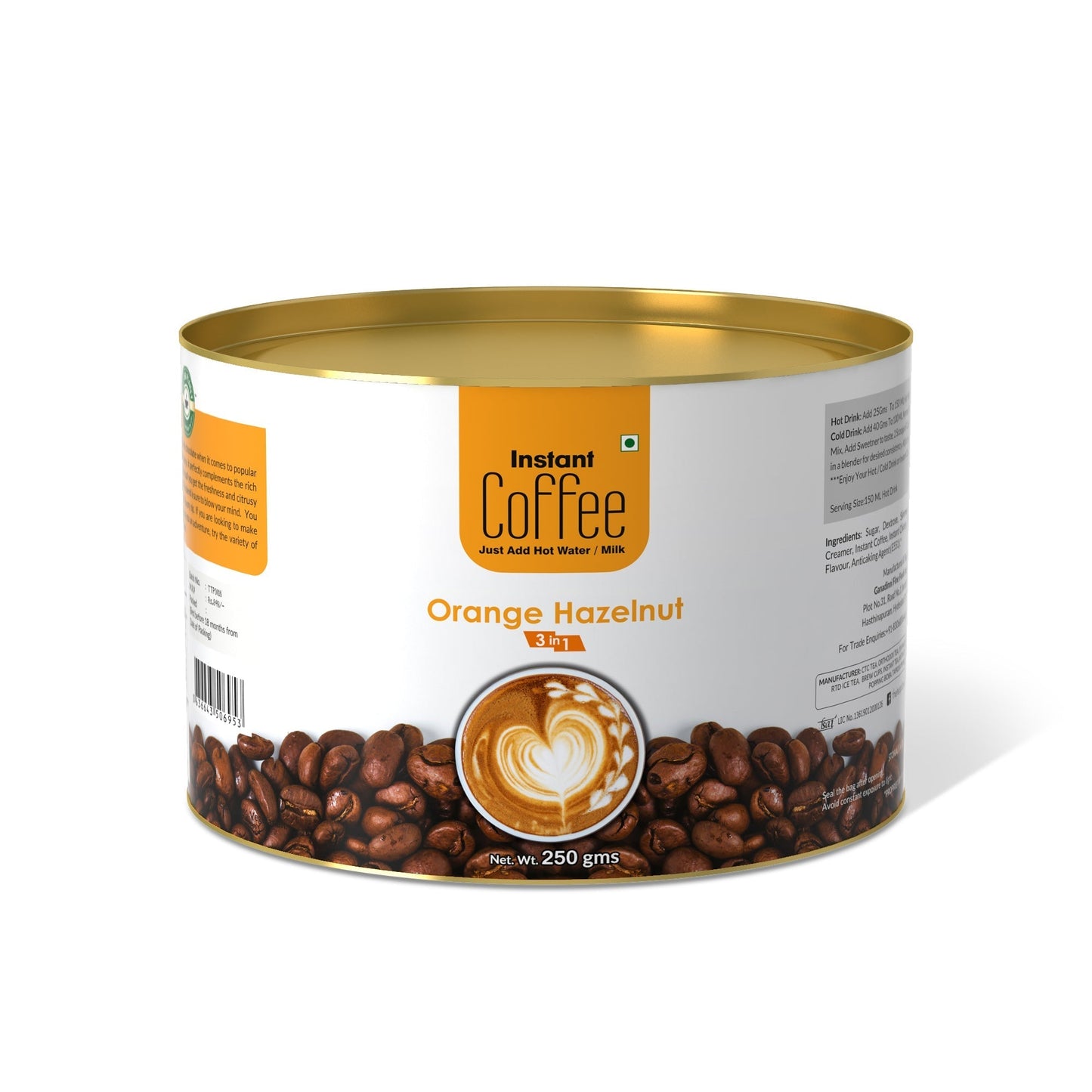 Orange Hazelnut Instant Coffee Premix (3 in 1)