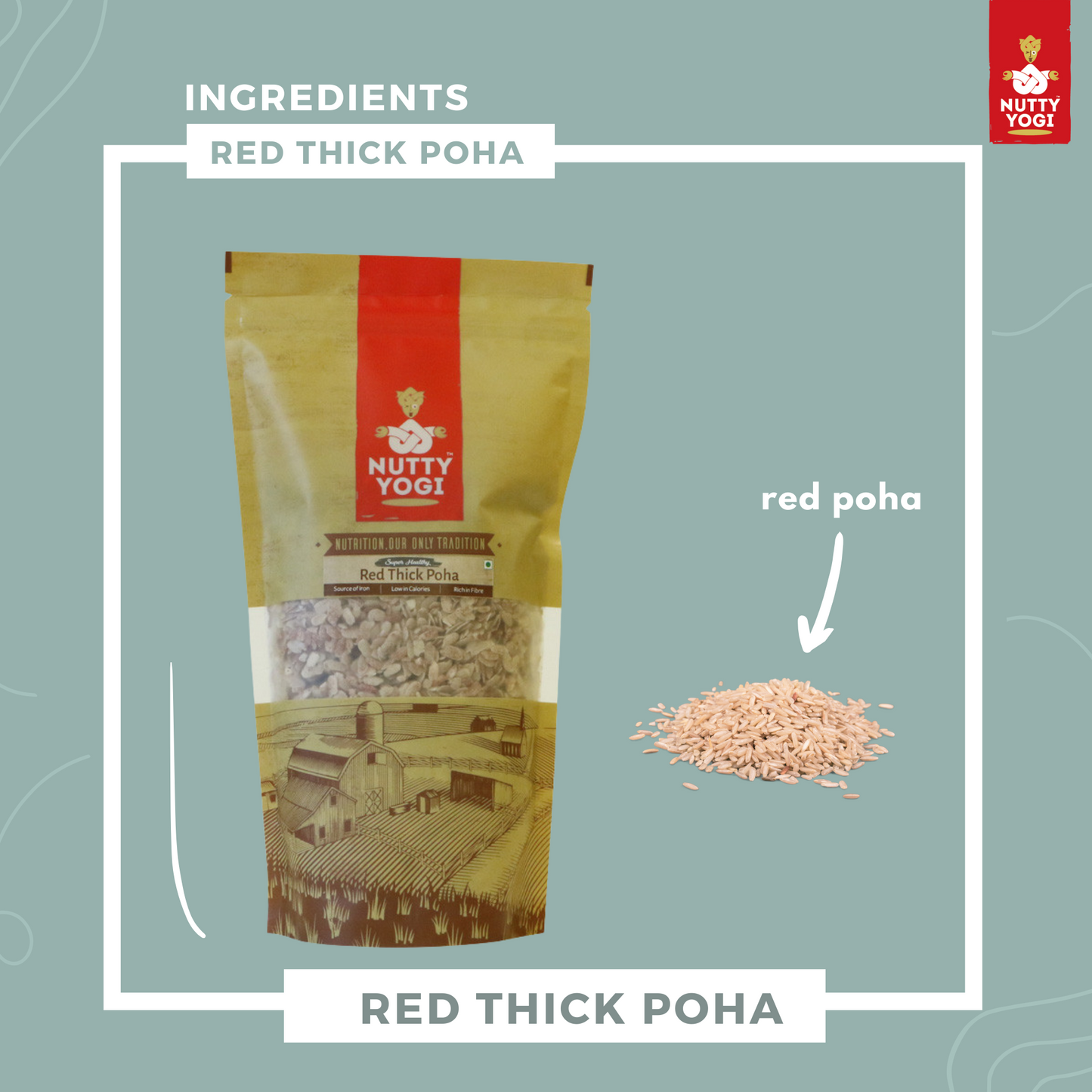 Nutty Yogi Red Thick Poha