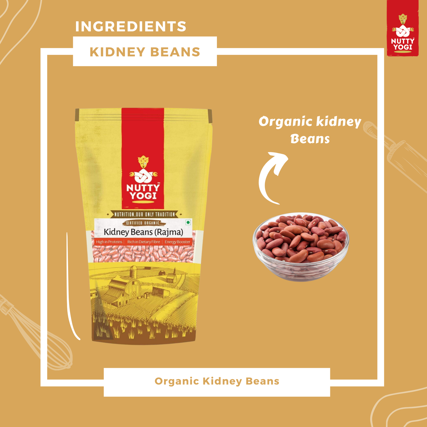 Nutty Yogi Organic Kidney Beans (Rajma)