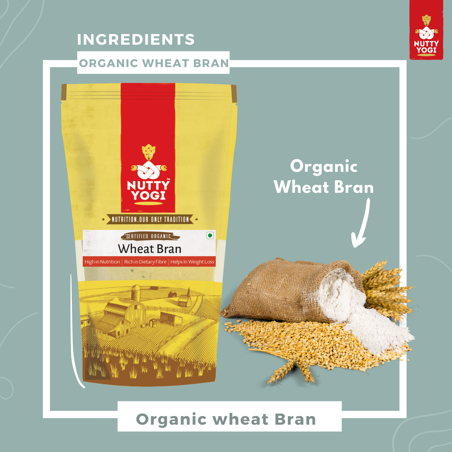 Nutty Yogi Organic Wheat Bran