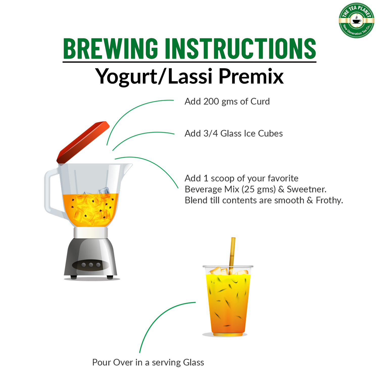 Orange Flavored Lassi Mix