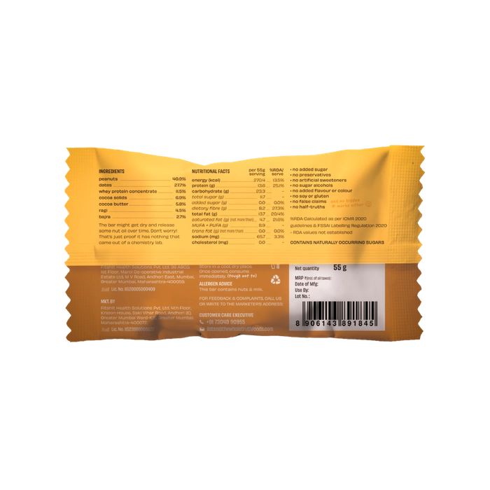 Peanut Millet Cocoa - Pack of 8 Millet Bars