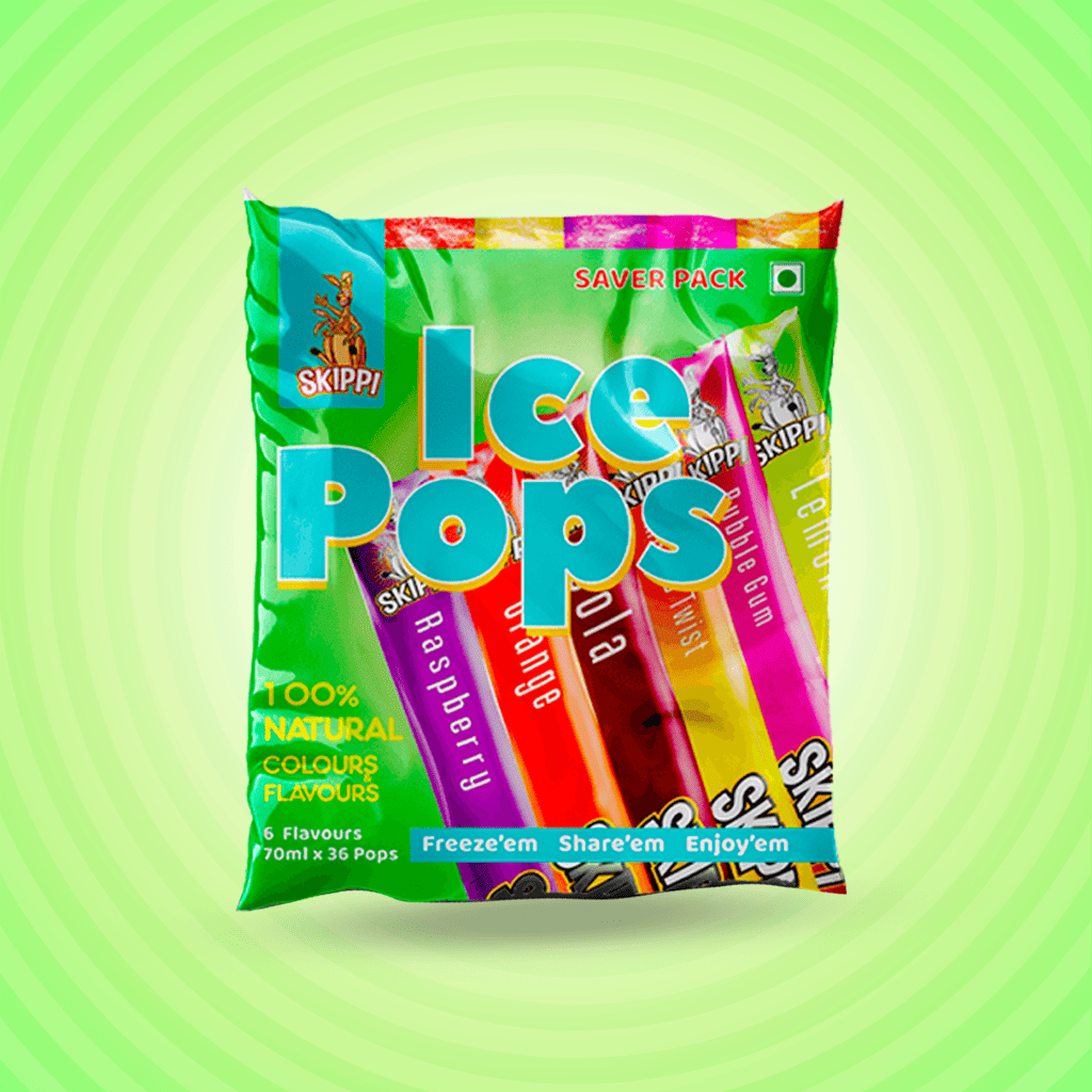 Skippi All Flavor Bag of Ice pops,  Pack of 36 Ice Pops