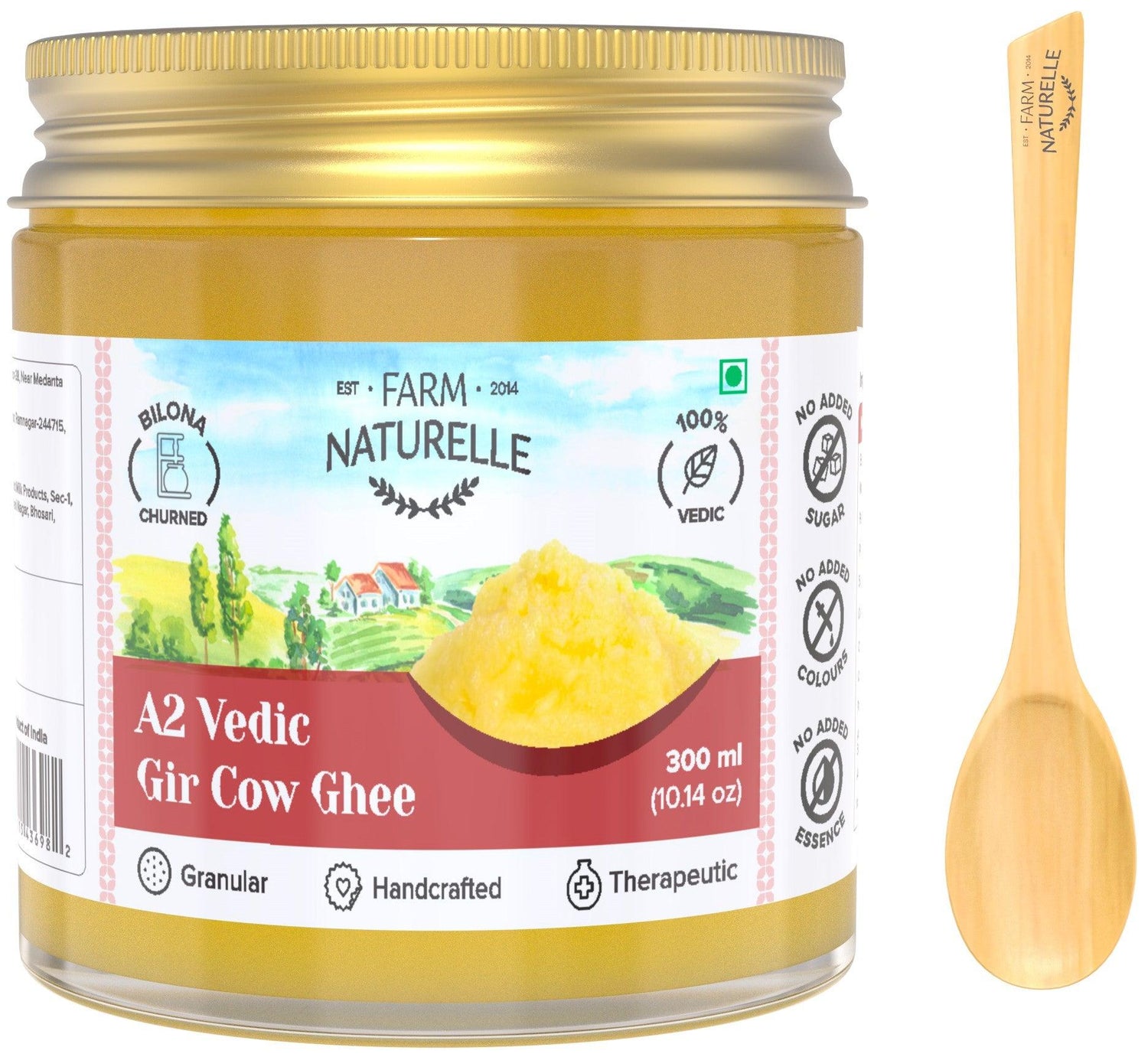 Organic A2 Desi Cow Ghee | Vedic Bilona Method-Curd Churned-Golden | A2 Gir Cow Ghee