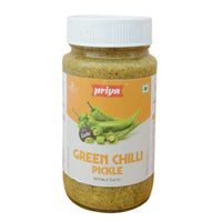 Priya Green Chilli Pickle without Garlic - 300 gms