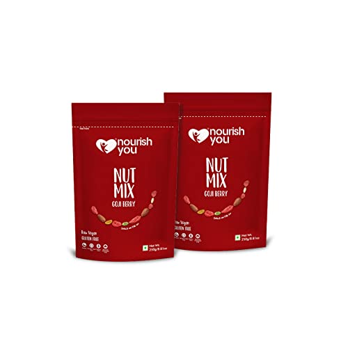 Nourish You Goji Berry Superfood Nut Mix Dried Goji Berries - 250 gms (Pack of 3)