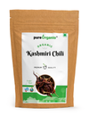Pure Organio Organic Dried Kashmiri Chilli Whole - 200 gms